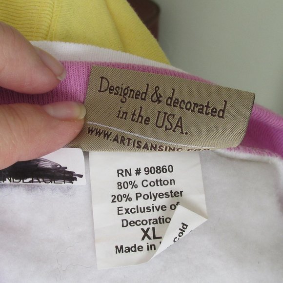 Granny Sweatshirt Jacket Humming Birds and Flowers - Picture 5 of 6